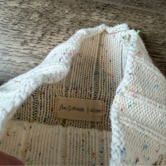 12-18m Fin + Vince Confetti Speckled Knit Sweater - Picture 3 of 3
